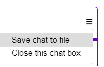 Image of saving chat file